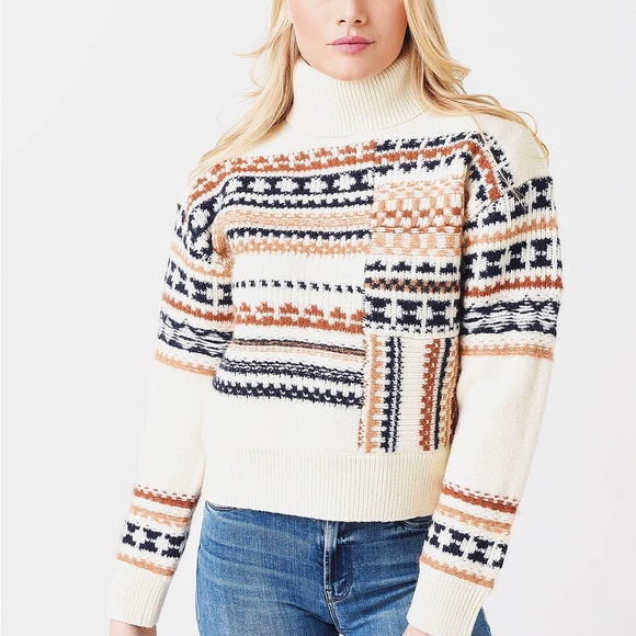 A.L.C. Multicolor Patterned Crew Neck Sweater $129 - Picture 3 of 4